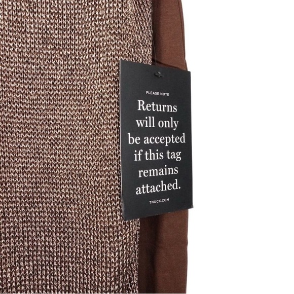Tuckernuck NEW Bronze Metallic Knit Indie Dress Large - Picture 7 of 15